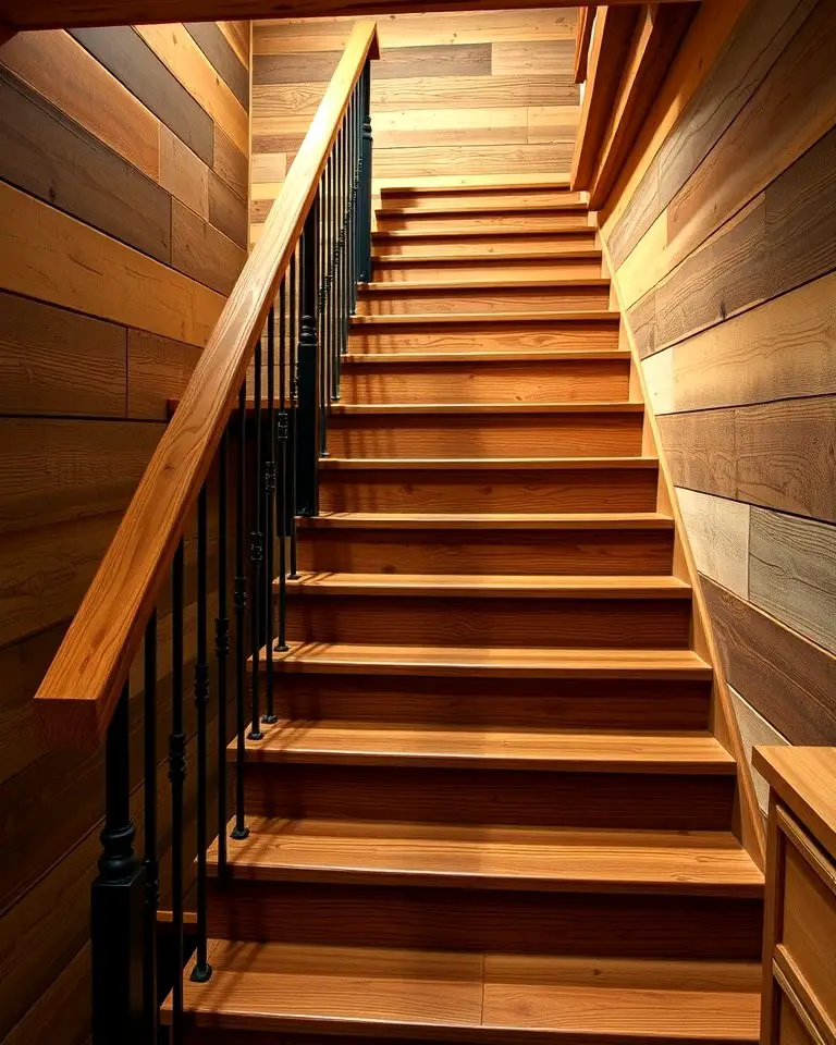 Rustic Wooden Staircase