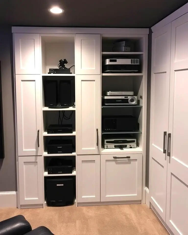 Built-In Storage for Equipment Organization