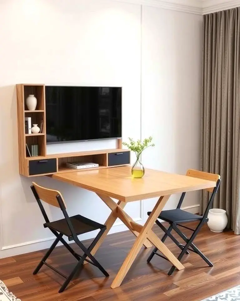 Wall-Mounted Foldable Dining Table