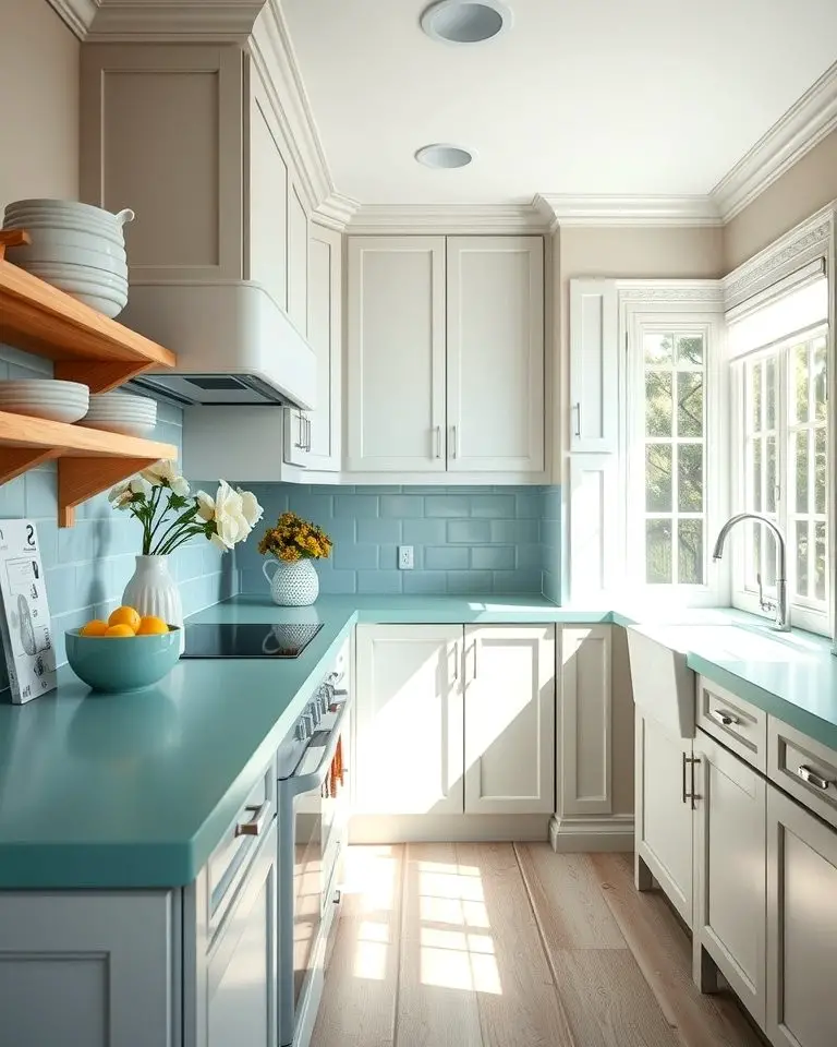 Teal-Tinted Green for a Coastal Feel