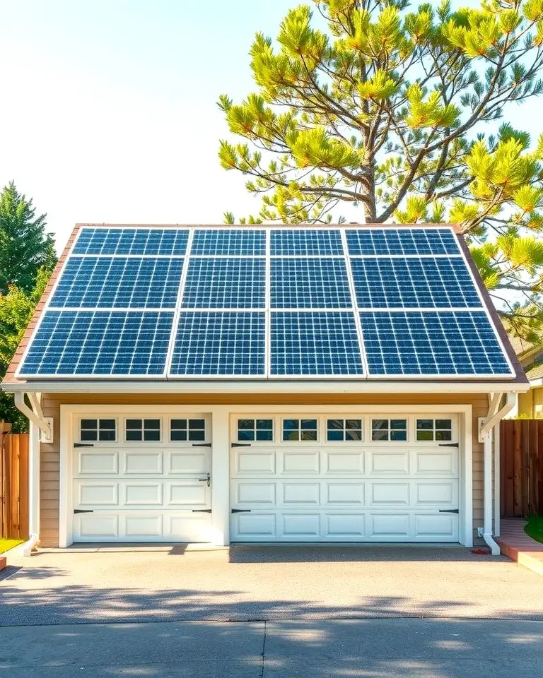 Detached Garage with Solar Panels