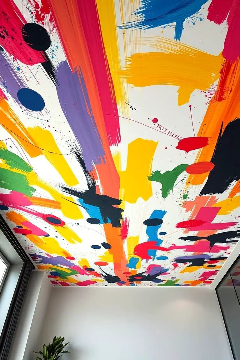 Dynamic Brushstroke Ceiling