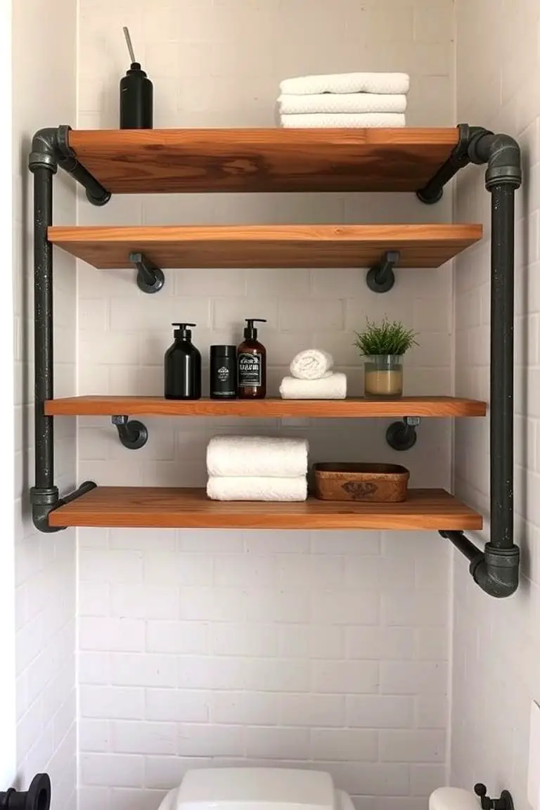 Rustic Pipe Shelving