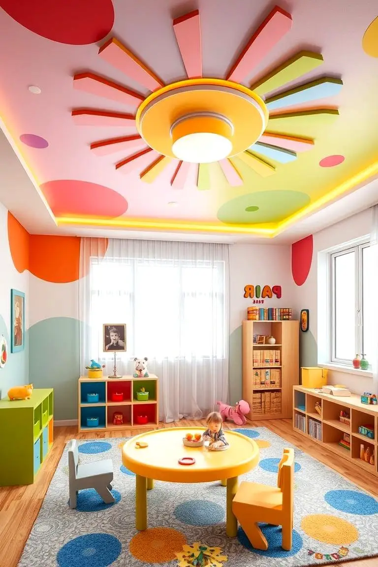 Colorful Pop Ceiling Design