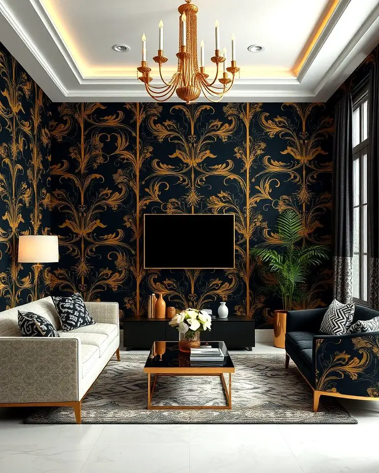 Black and Gold Wallpaper Patterns