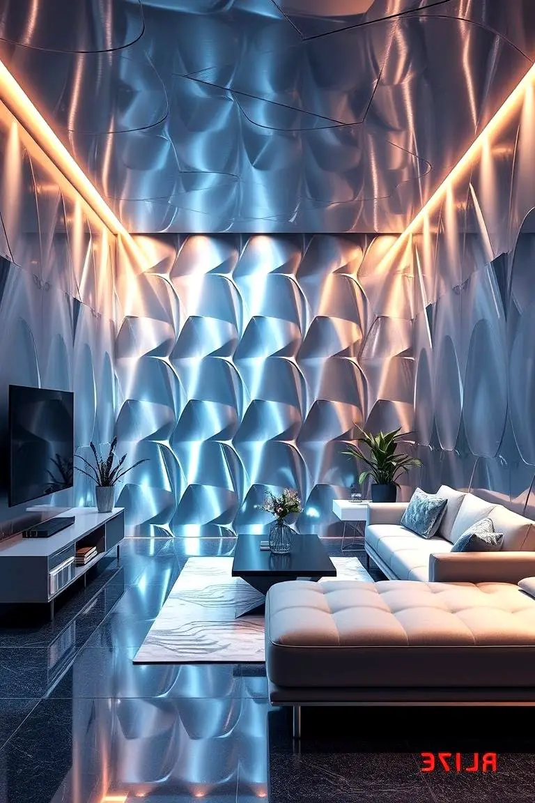 Sleek Metallic Wallpaper