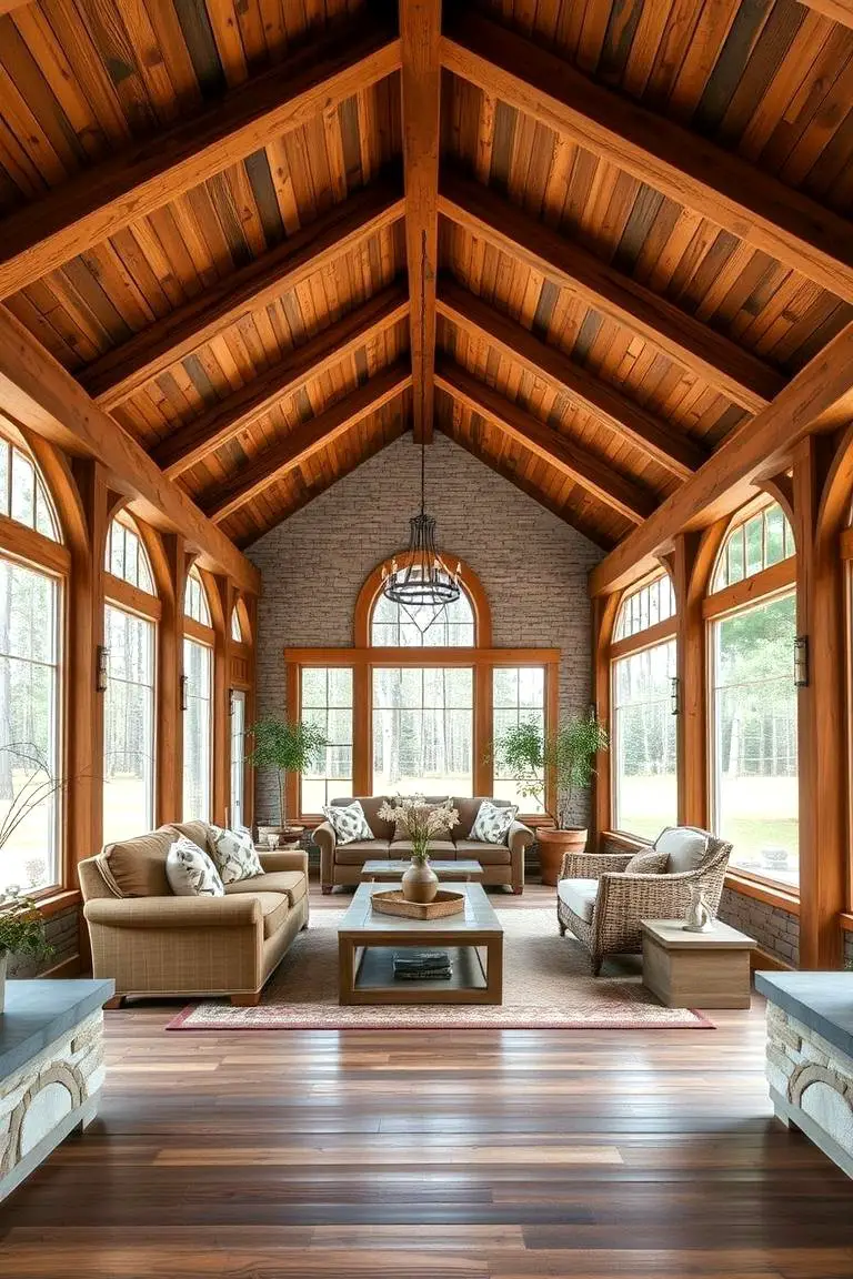 Timber-Accented Sunroom