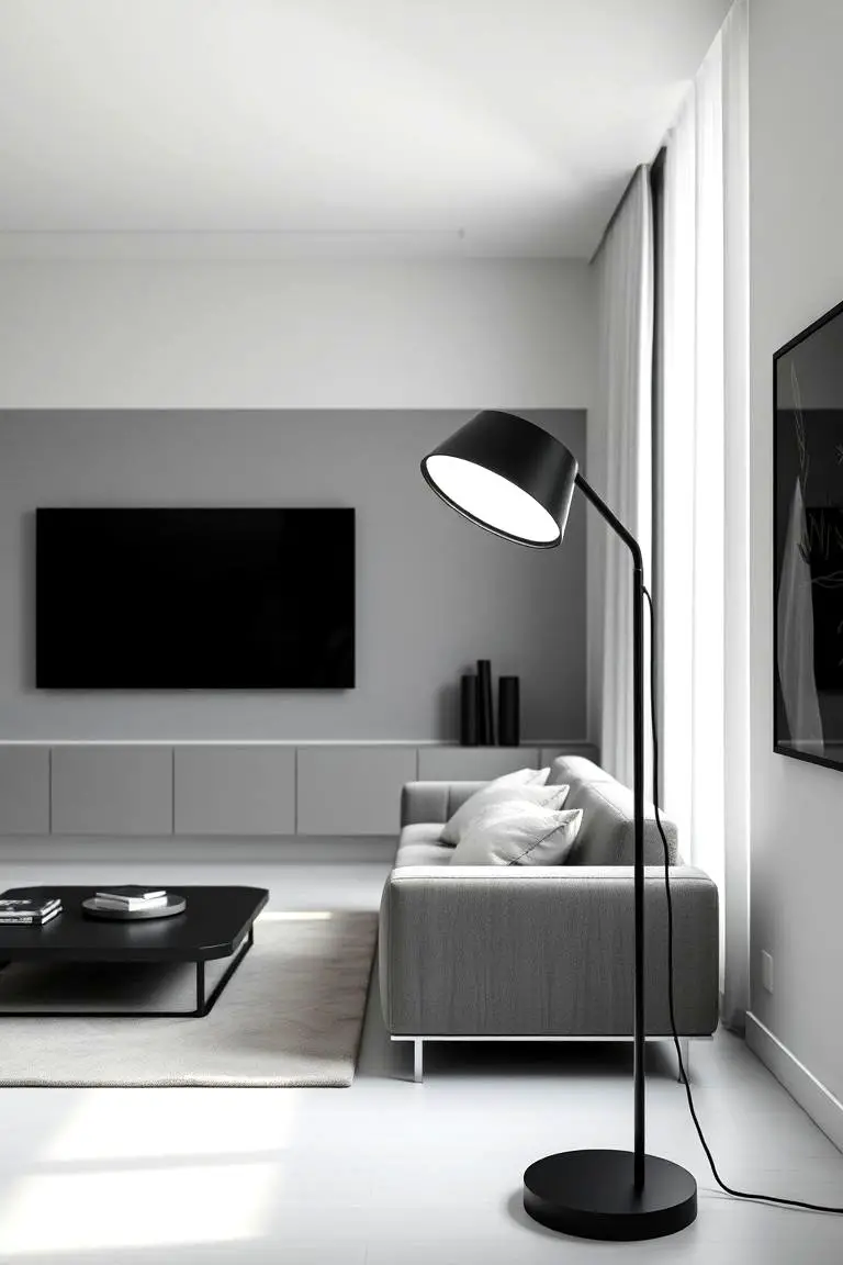 Minimalist Black Floor Lamp