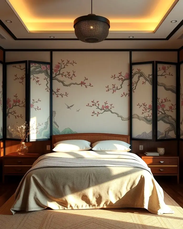 Folding Screens with Oriental Designs