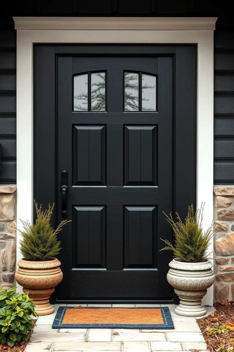 Vintage Black Door Accent