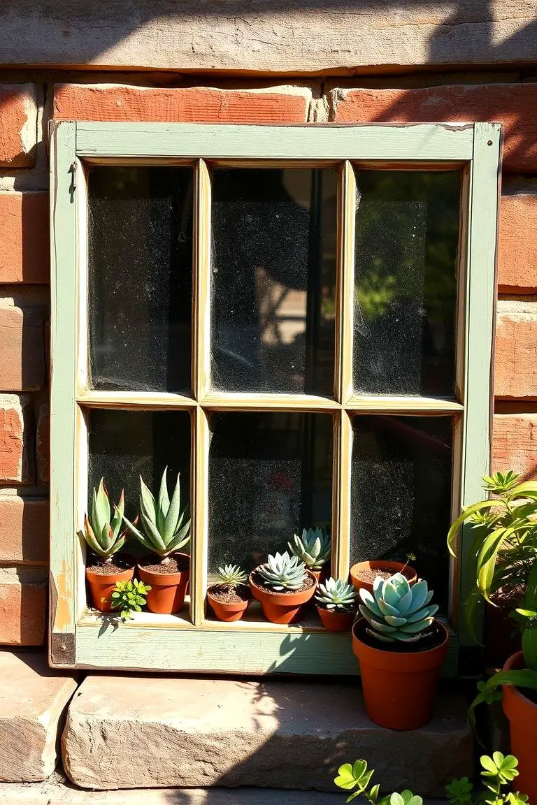 Reclaimed Window Frame Garden