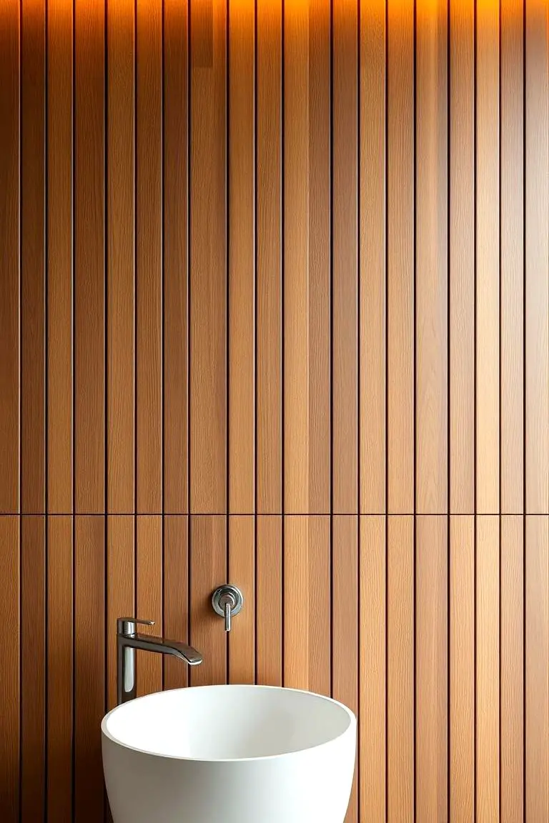Floating Wooden Slats
