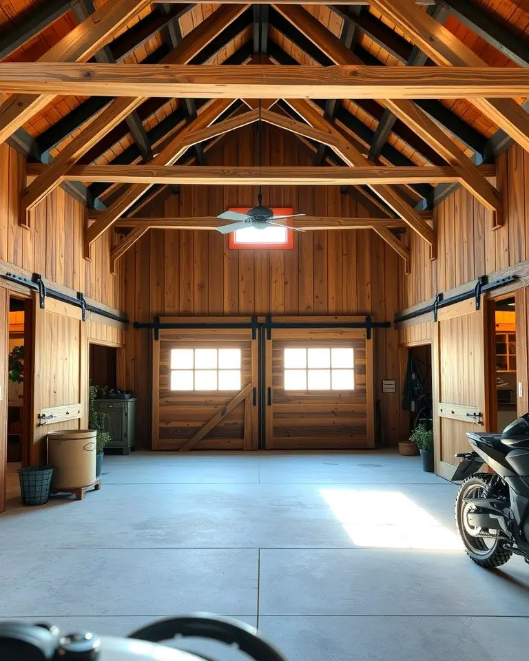 Rustic Barn-Style Garage