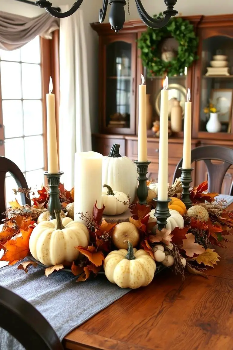 Rustic Autumn Table Centerpiece