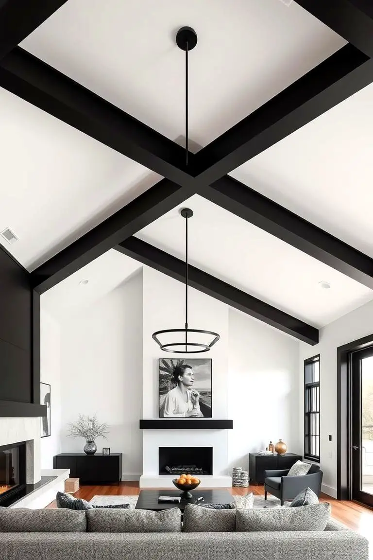 Minimalist Black Beam Ceilings