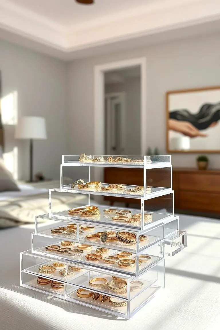 Modern Acrylic Jewelry Organizer