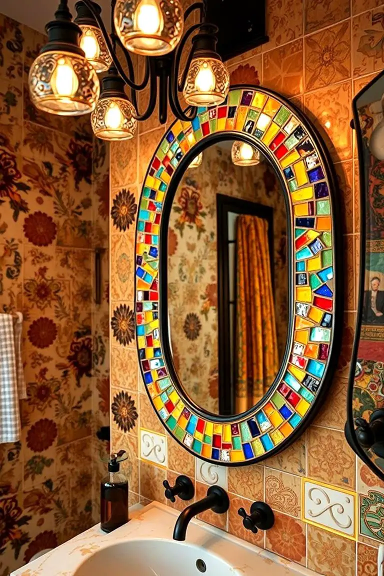 Artistic Mosaic Design Mirror
