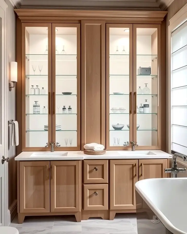 Glass-Front Cabinets for Transparency