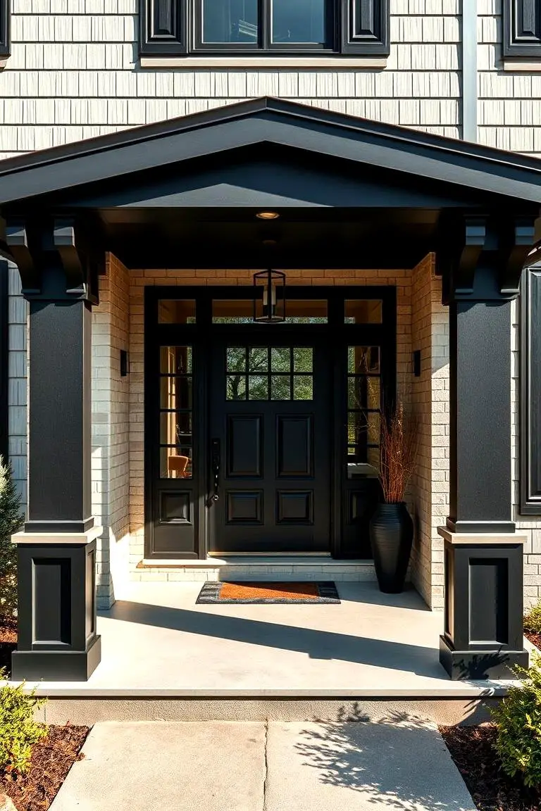 Inviting Black Door Accents