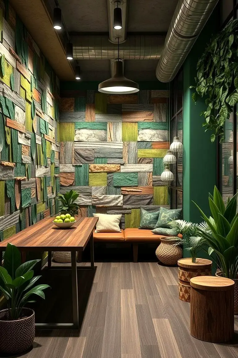 Green Eco-friendly Recycled Walls