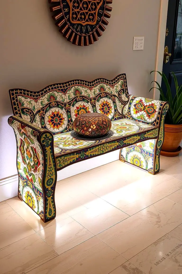 Statement Mosaic Bench