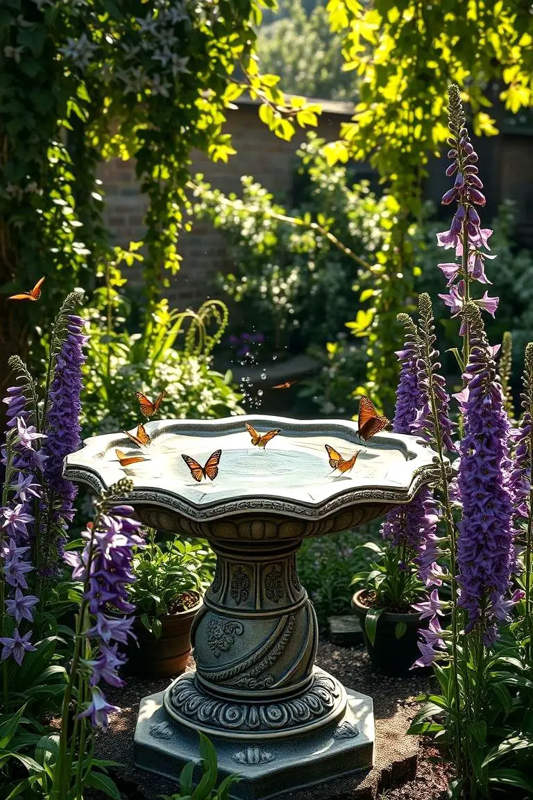 Cottage-Style Birdbath