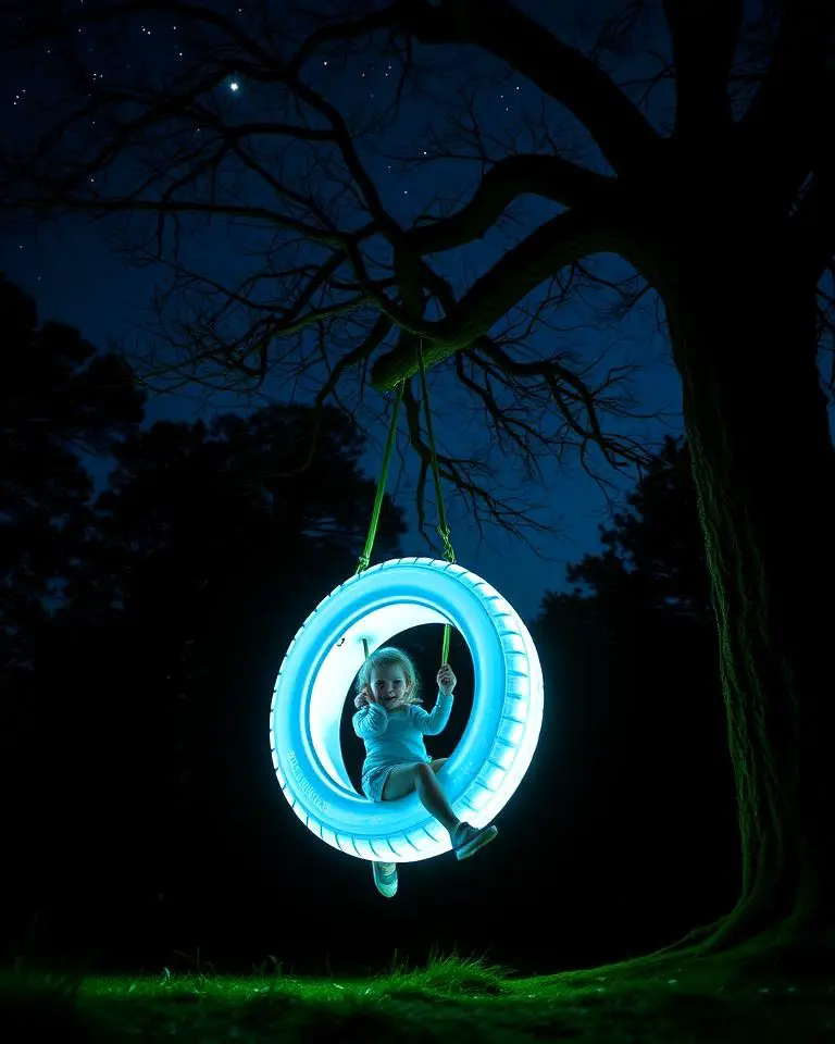 Glow-in-the-Dark Tire Swing