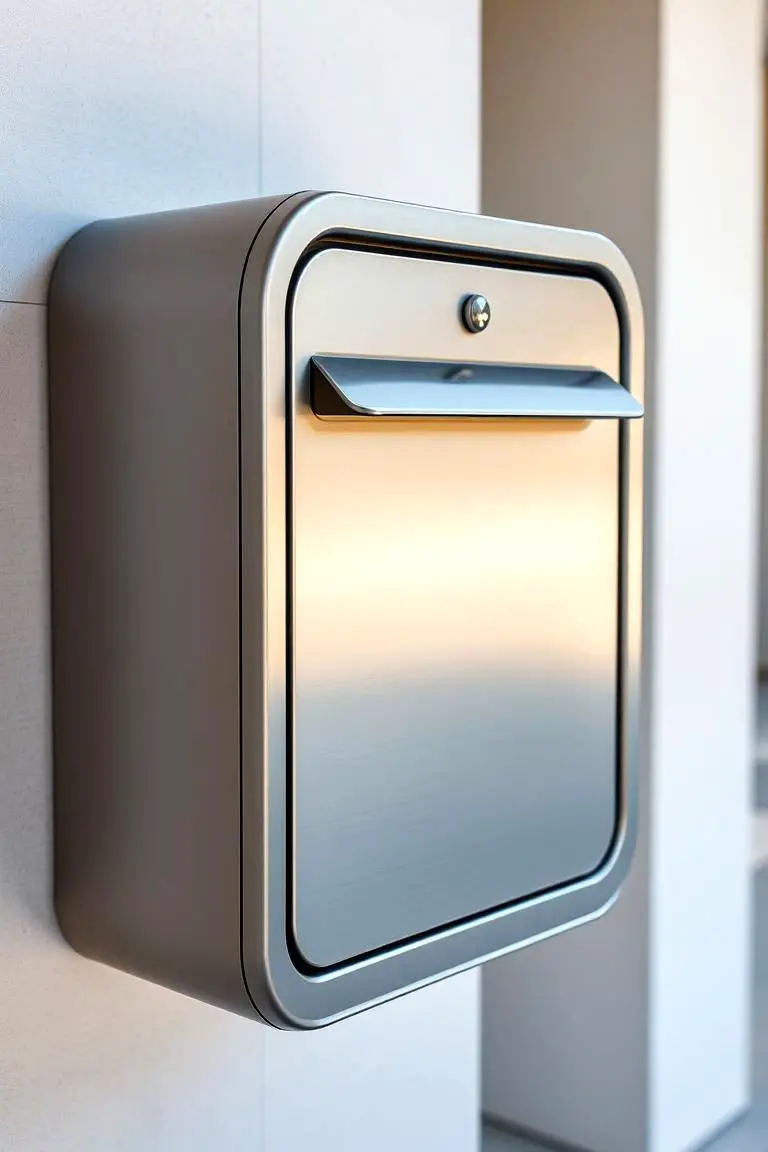 Chic Minimalist Metal Mailbox