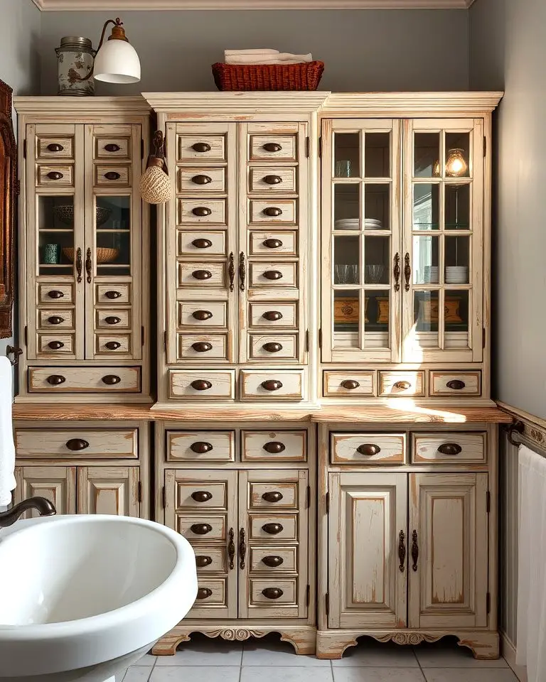 Apothecary-Style Cabinets for Vintage Appeal