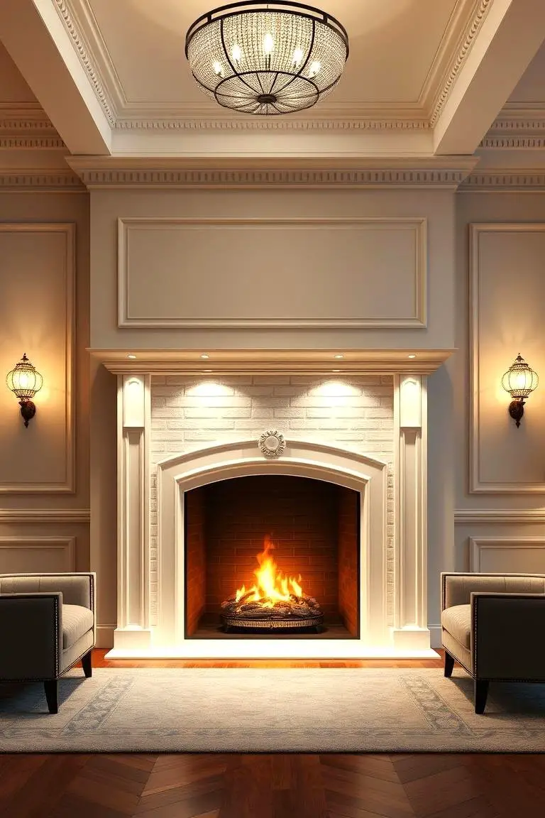 Elegant White Brick Accent