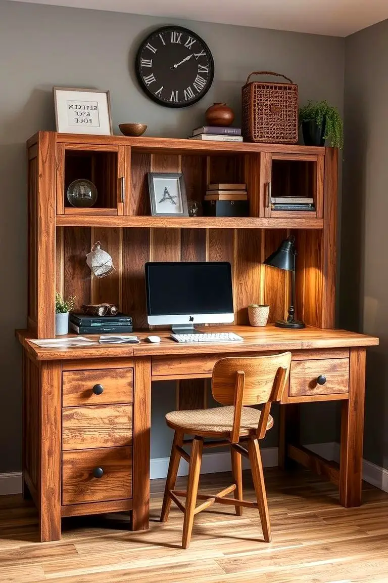 Rustic Wood Desk