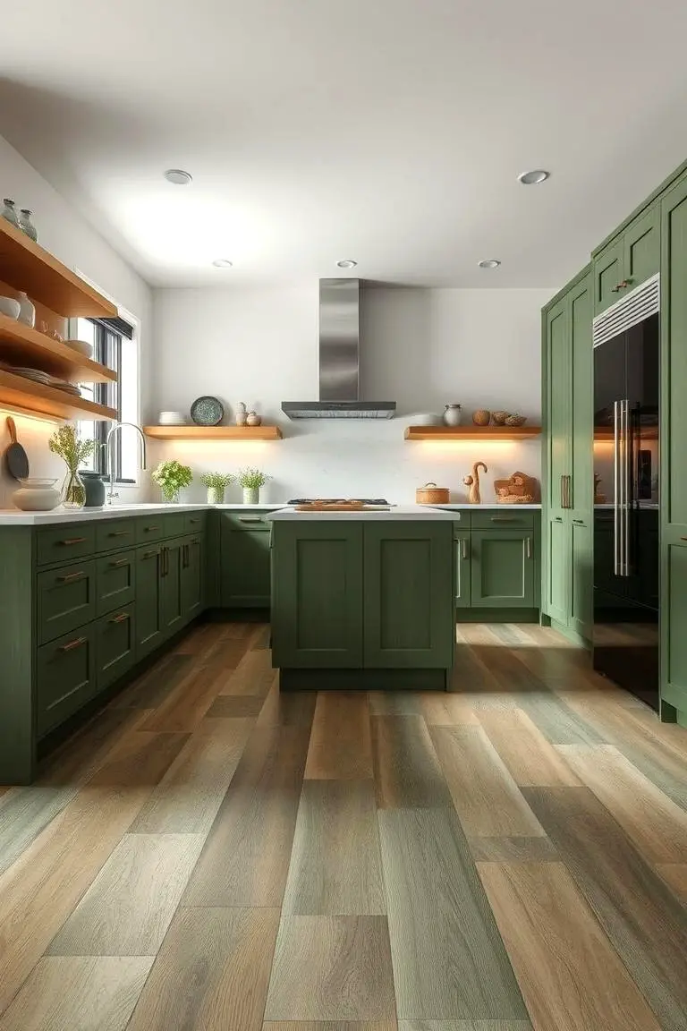 Green-Toned Flooring Style