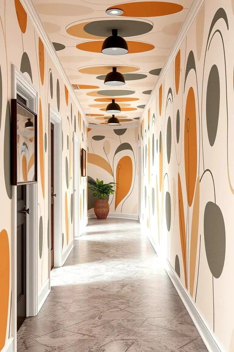 Mid-Century Modern Charm for a Retro-Inspired Hallway
