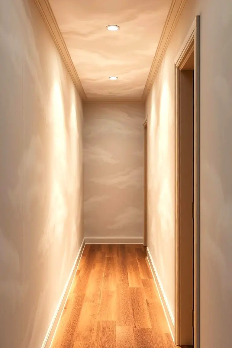 Ethereal Cloud Motifs for a Soft, Dreamlike Hallway