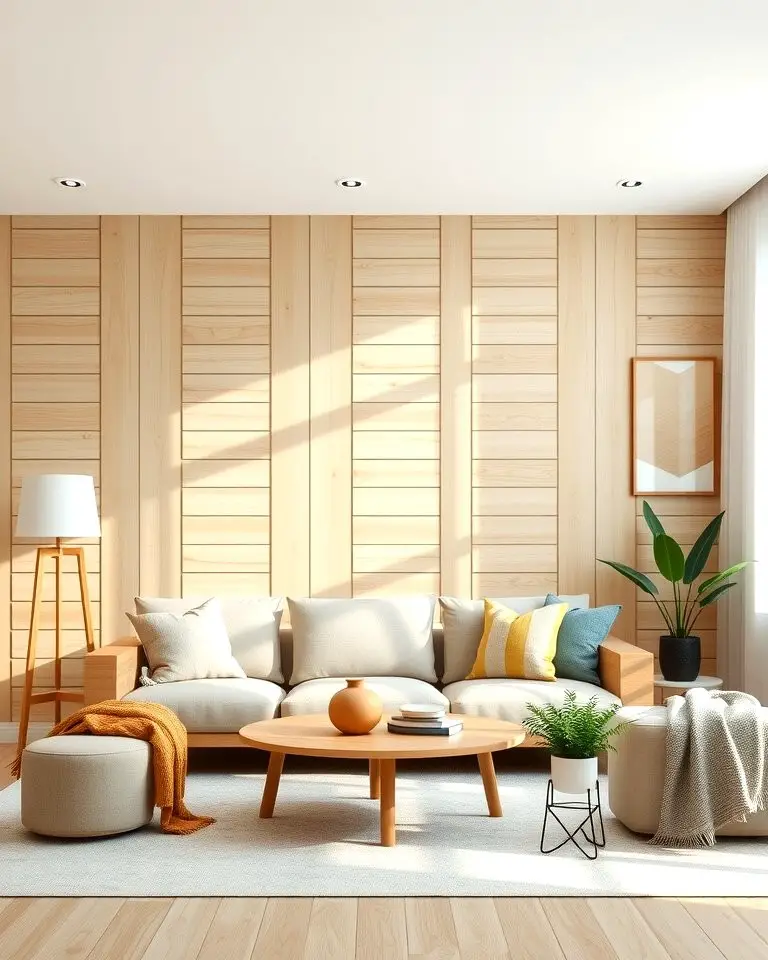 Scandinavian-Inspired Wooden Wall