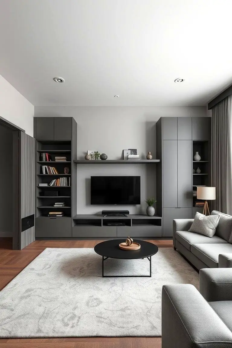 Smart Storage in a Gray Room