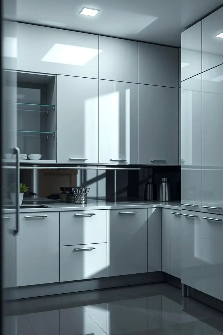 High-Gloss Modern Cabinet Finishes