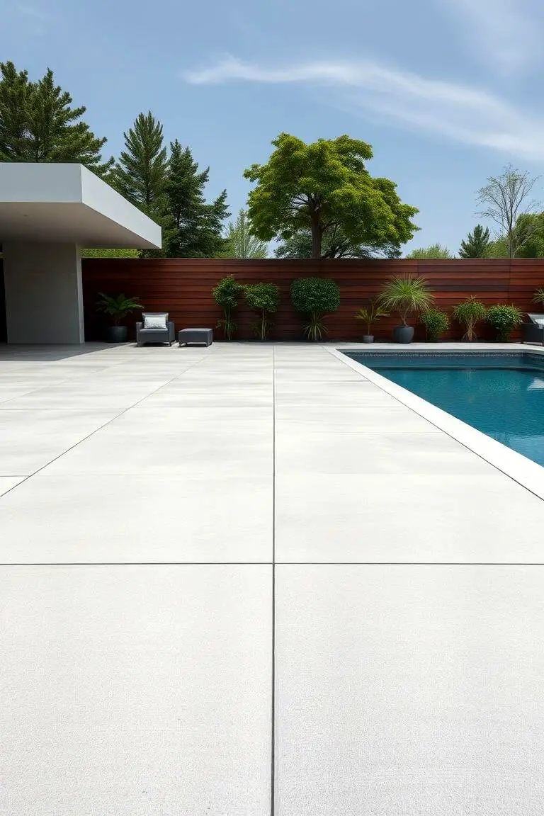 Minimalist Concrete Deck Look
