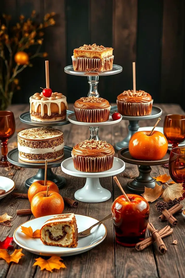 Fall-Inspired Sweet Treats Display