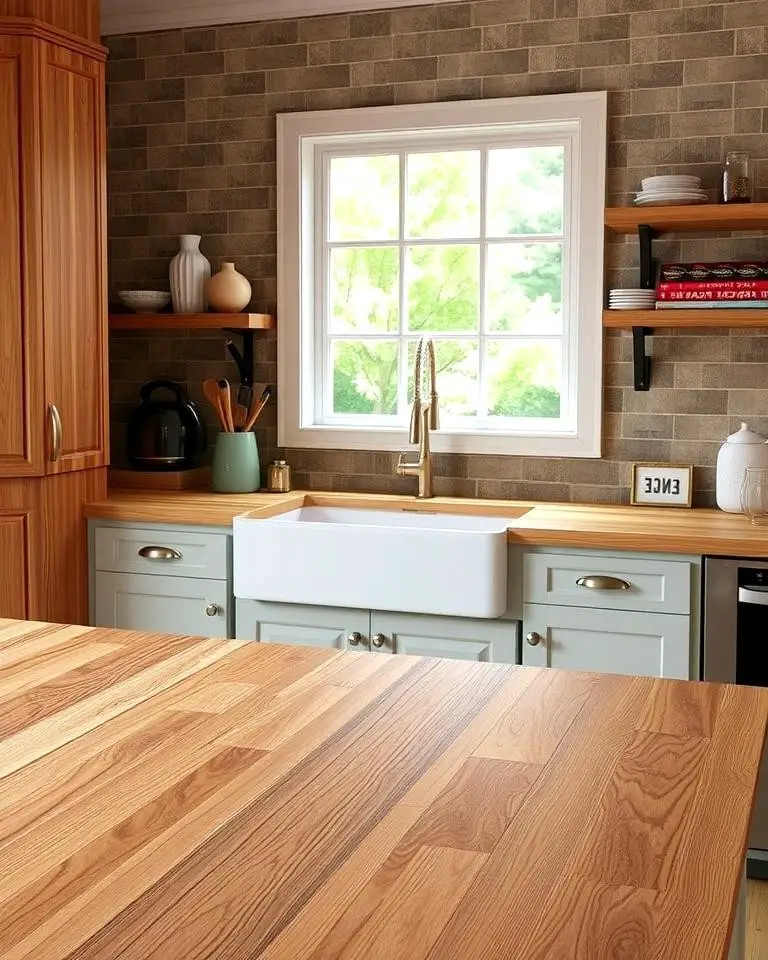 Budget-Friendly Charm with Laminate Wood Countertops