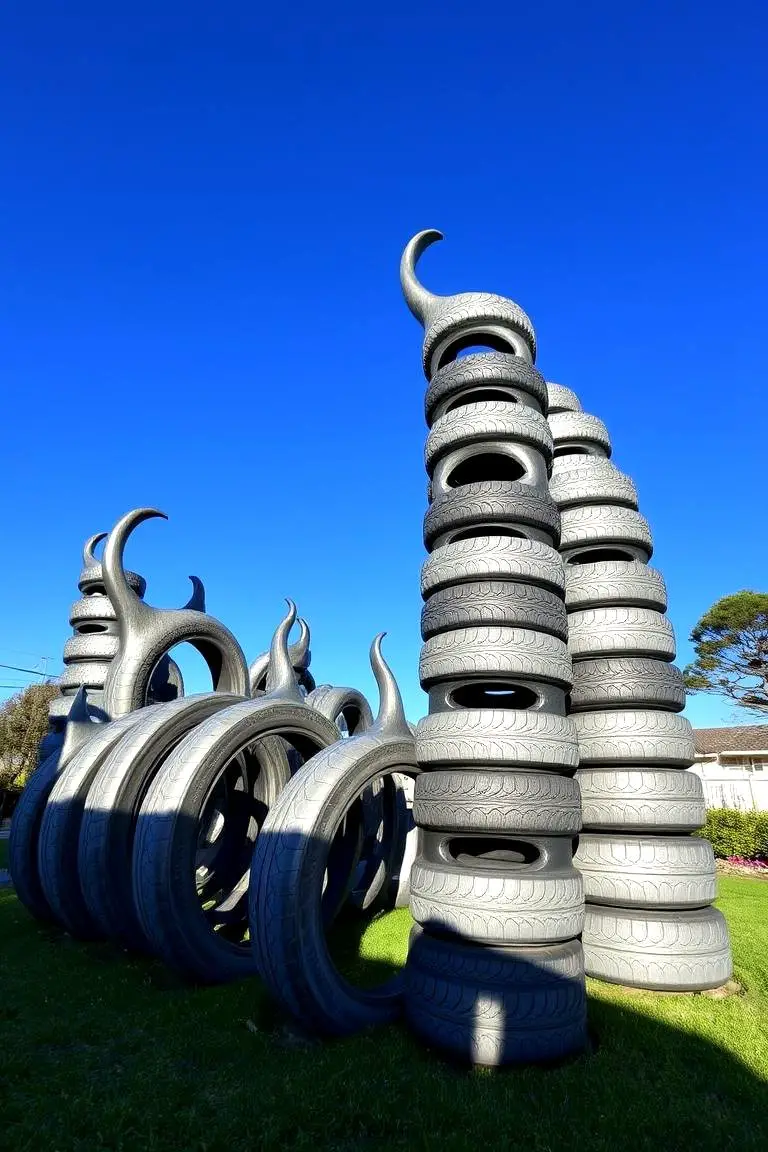 Artistic Tyre Sculptures