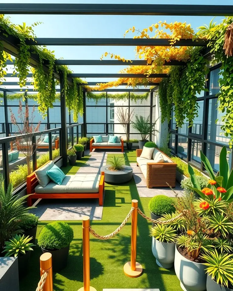 Green Roof with Outdoor Living Space
