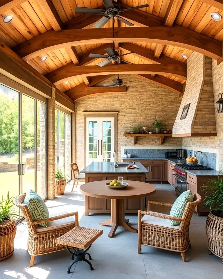 Outdoor-Inspired Sunroom Kitchen