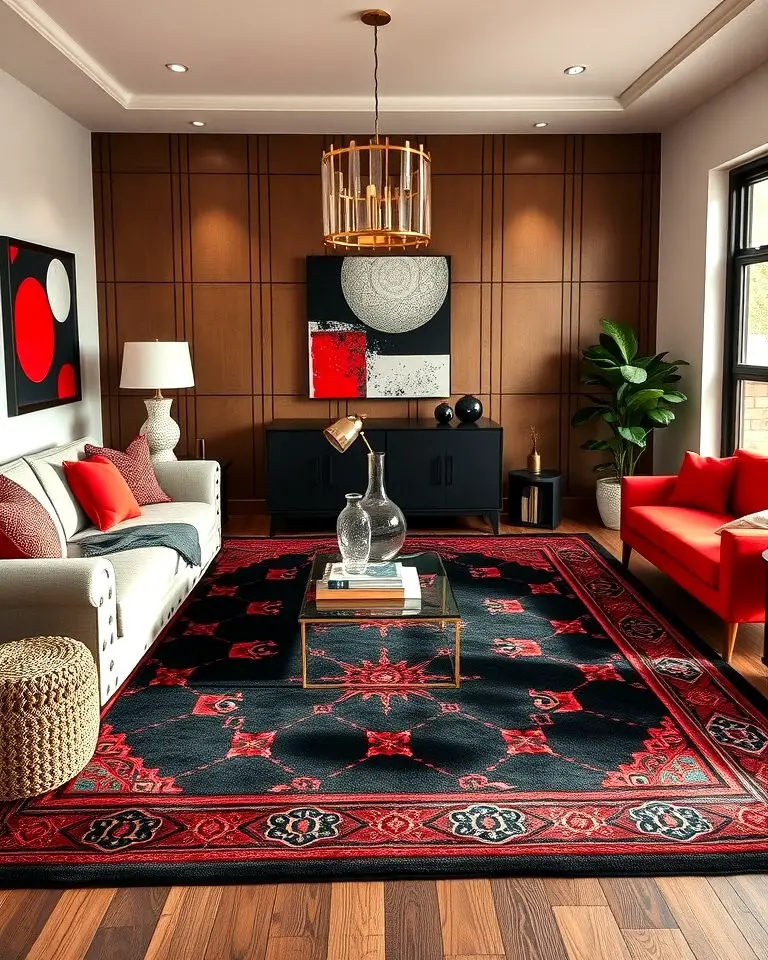 Black and Red Rugs