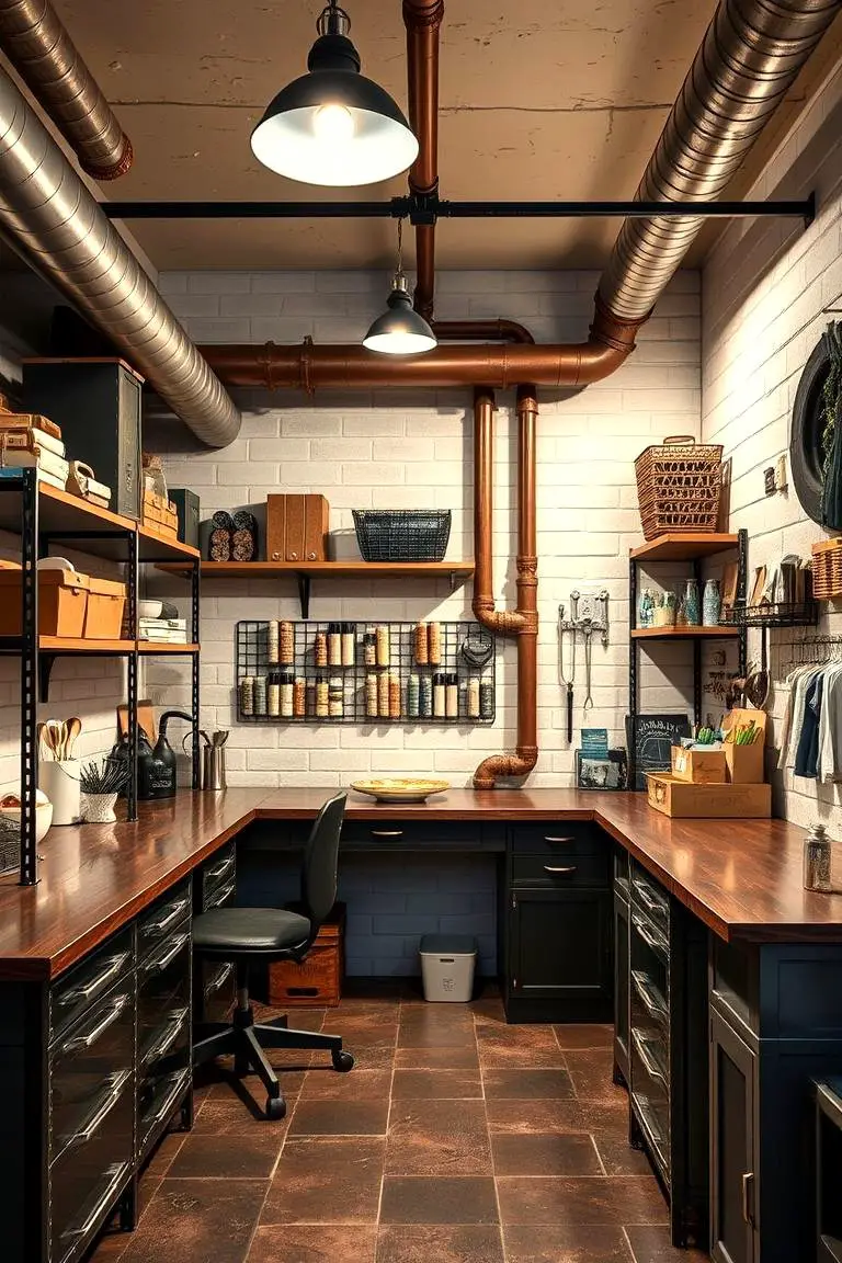 Industrial Chic Craft Area
