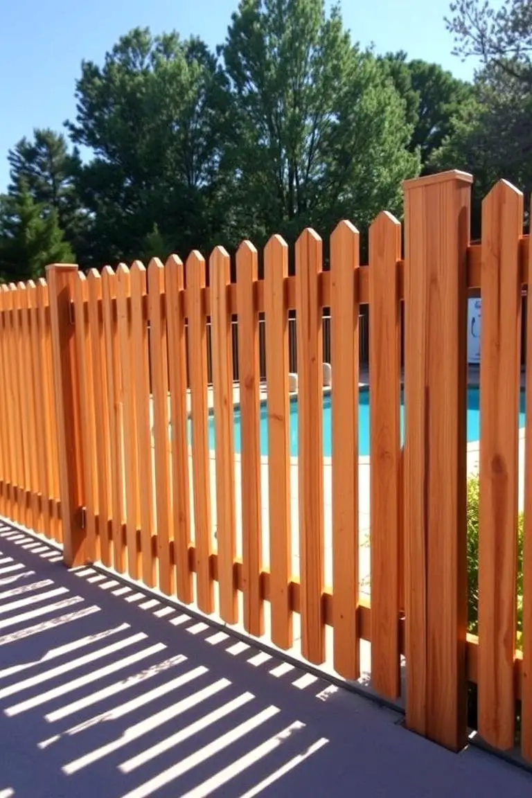 Cedar Fence for Pool Safety