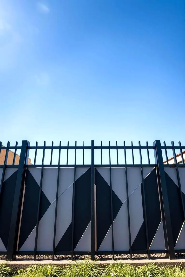 Geometric Pattern Fence
