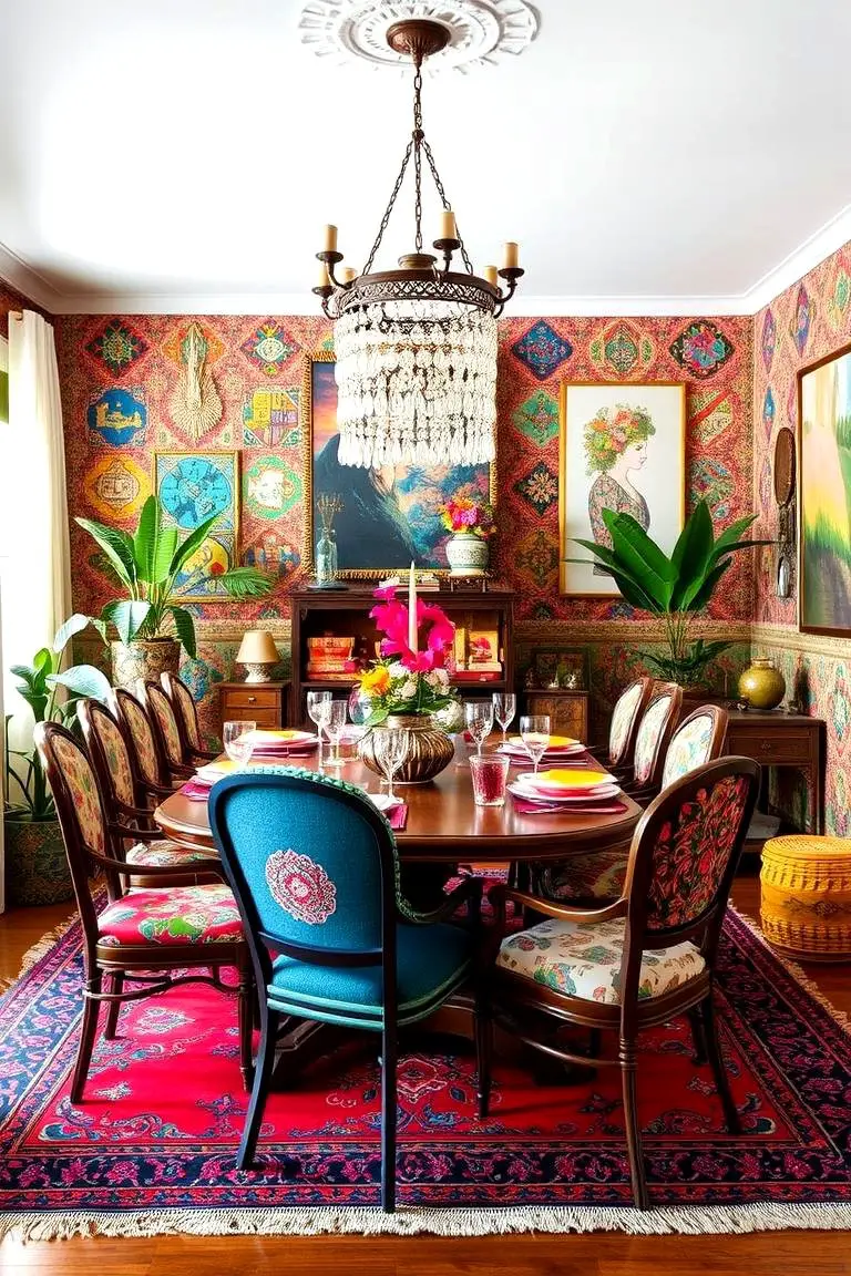 Bohemian Eclectic Dining Room
