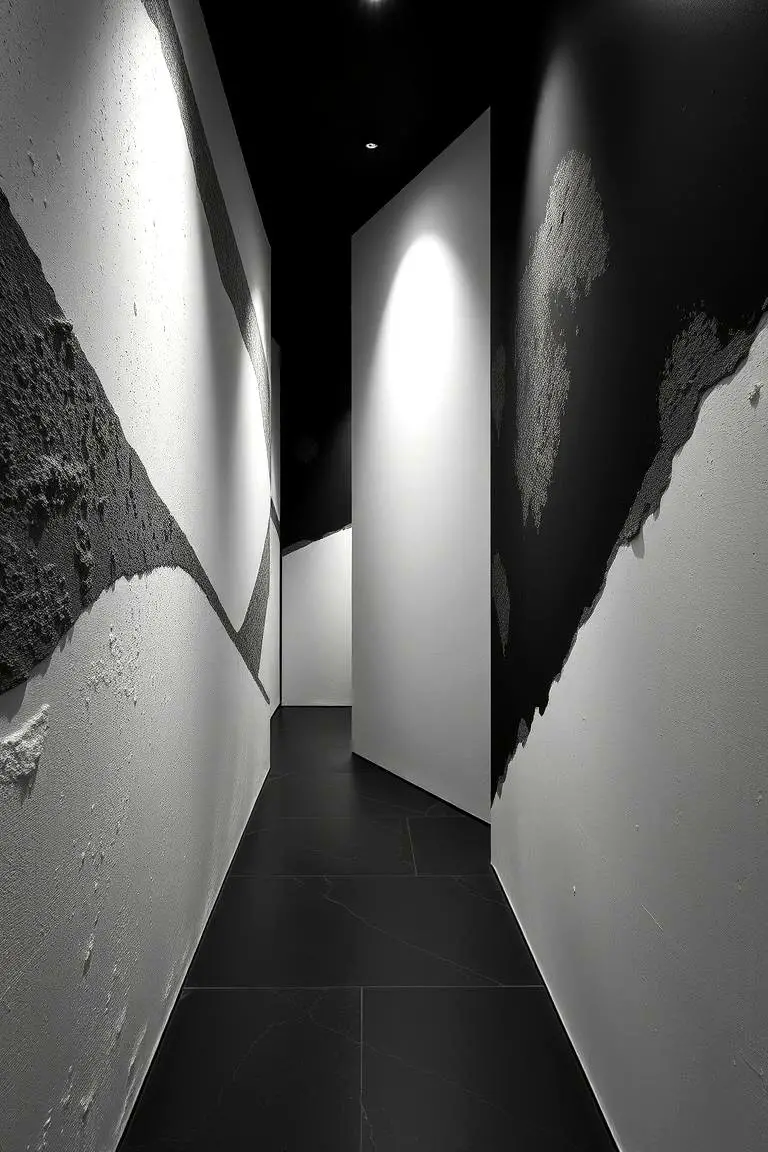 Contrasting Textured Walls