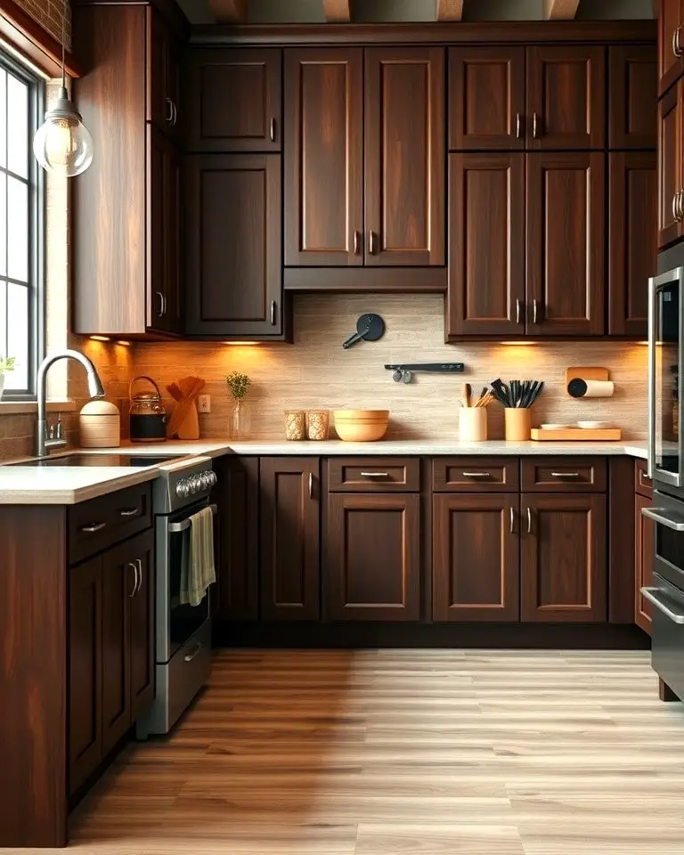 Warmth of Wooden Cabinets